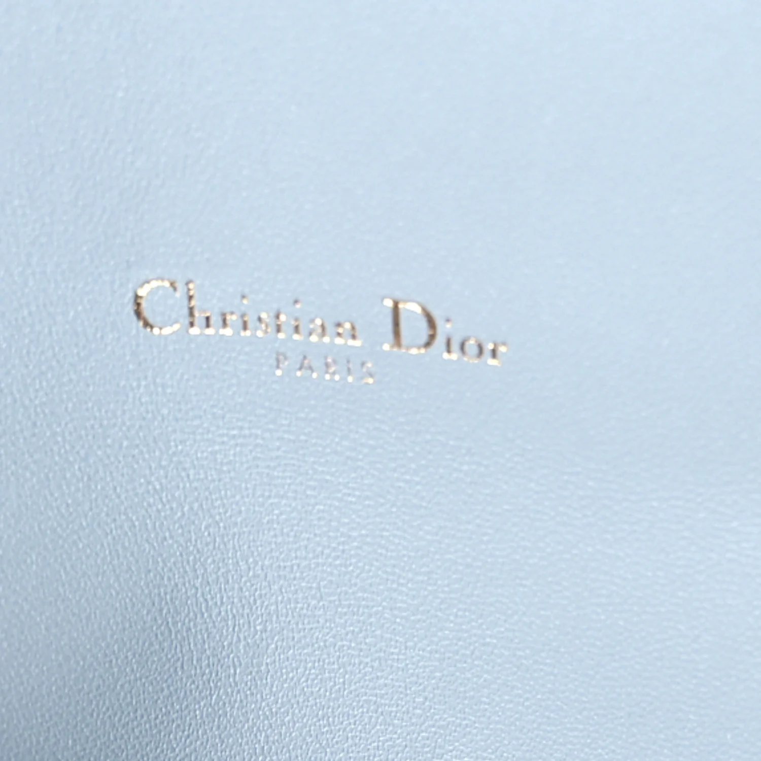 Grained Calfskin Saddle Chain Pouch Cloud Blue