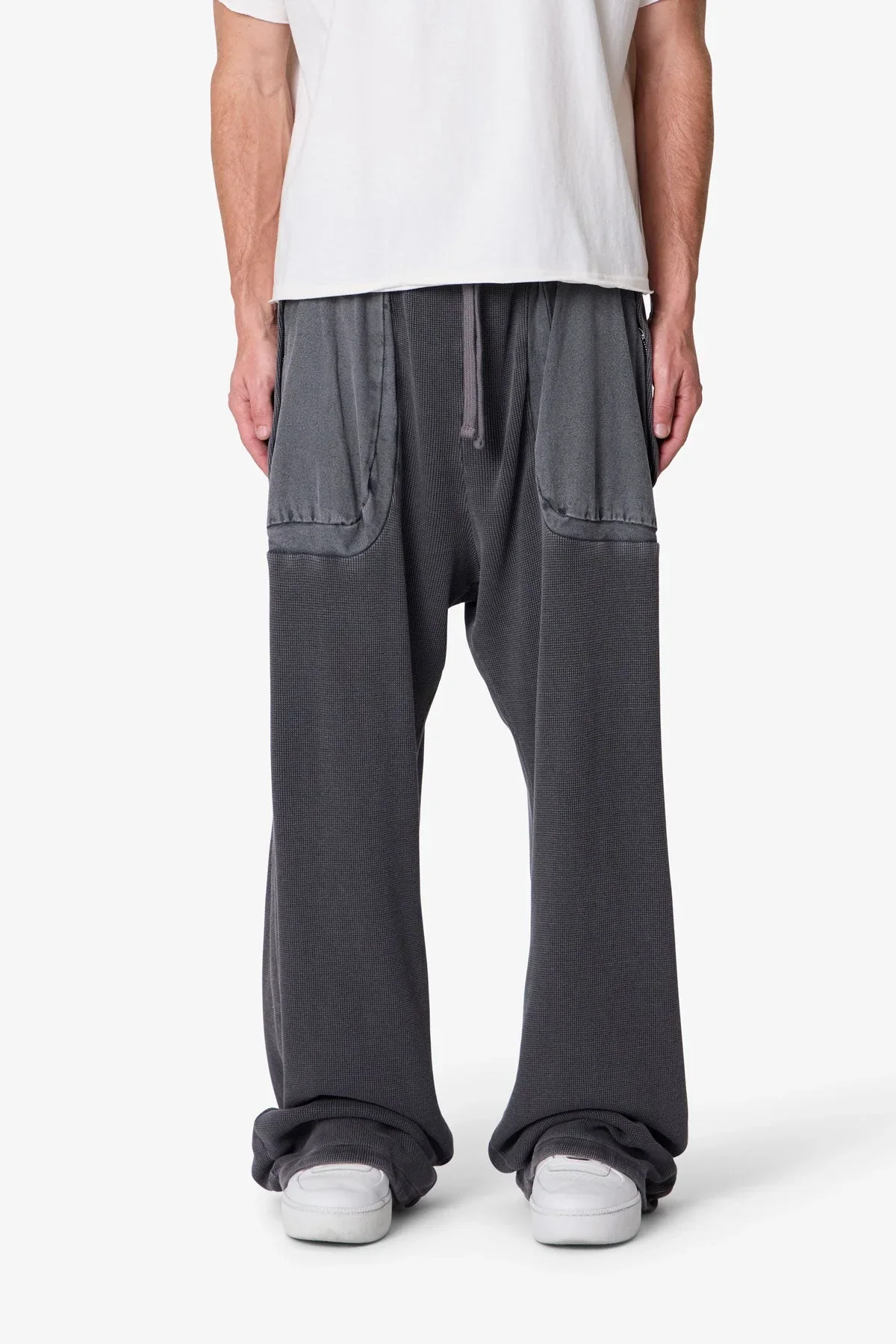 Thermal Cargo Sweatpants - Grey