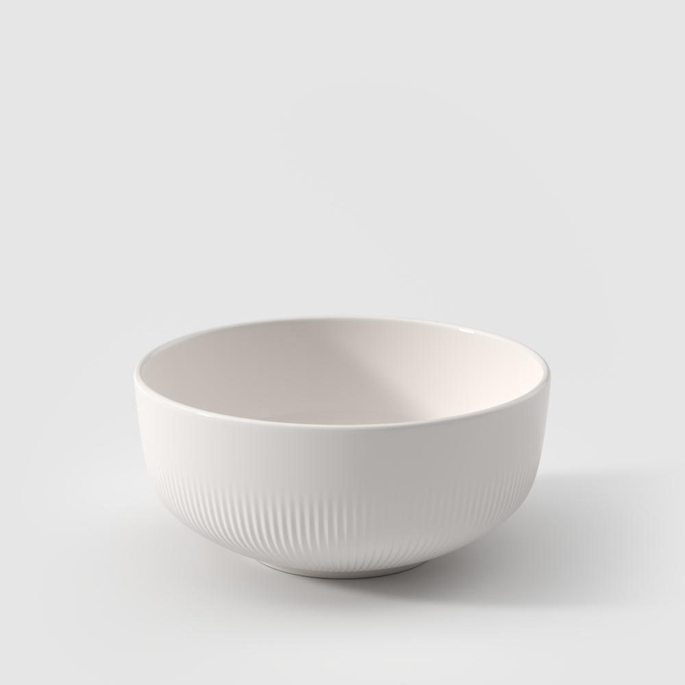 Afina Cereal bowl - White, 18.6 oz, Premium Porcelain
