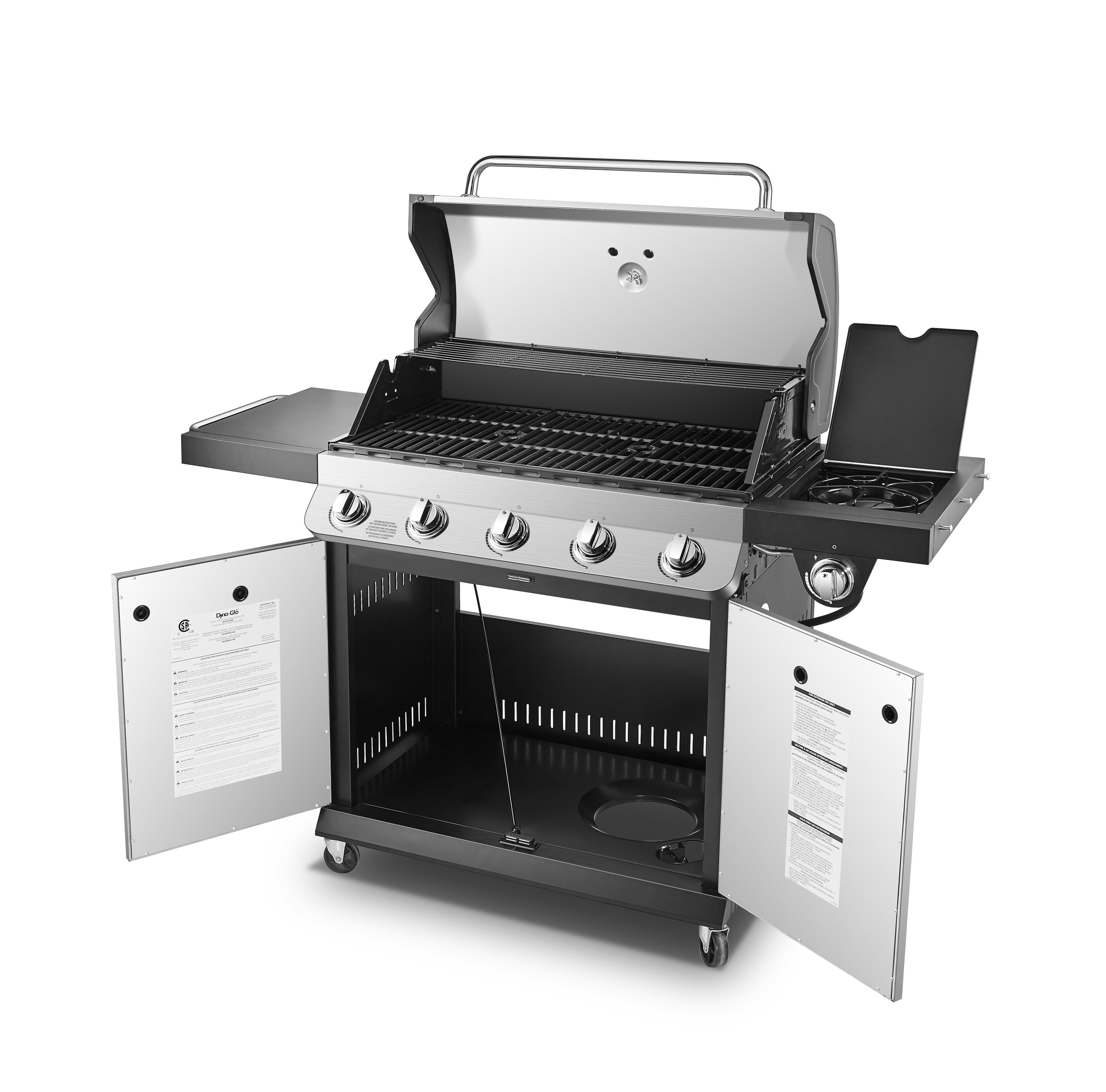 5 Burner Silver Propane Gas Grill
