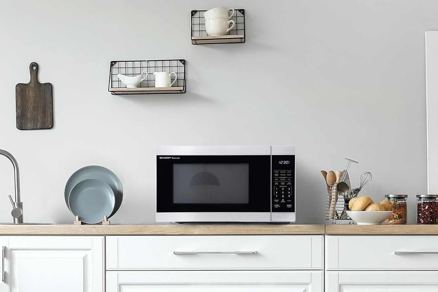 Sharp SMC1162KS 1.1 cu1000W Stainless Steel Countertop Microwave Oven