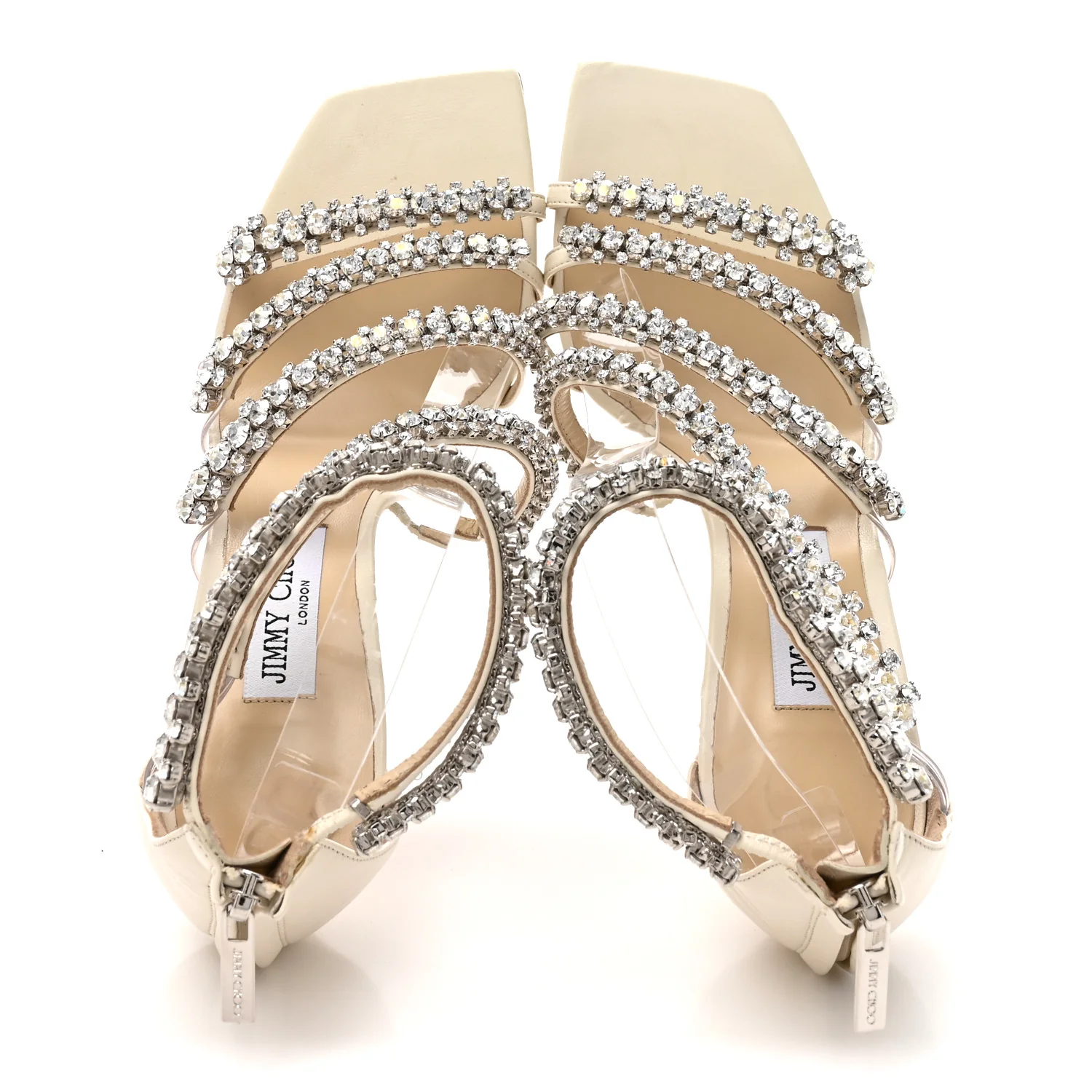 Nappa Crystal Josefine 100 Sandals 39 Latte