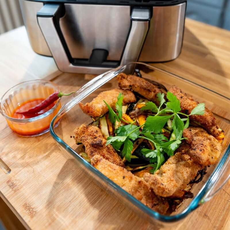 Airfryer ildfast form 17x20 cm klar