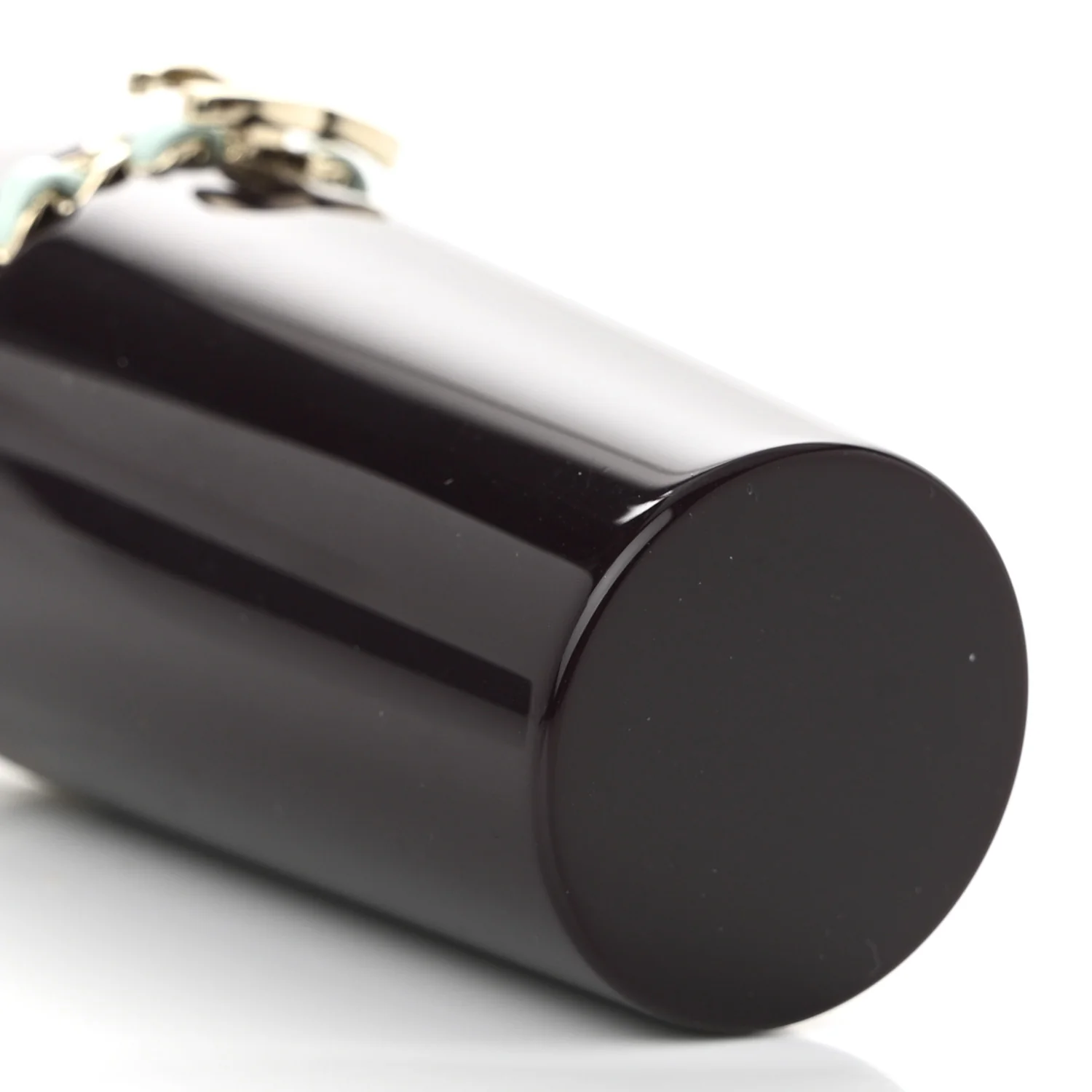 Lucite Lipstick Case On Chain Burgundy Blue