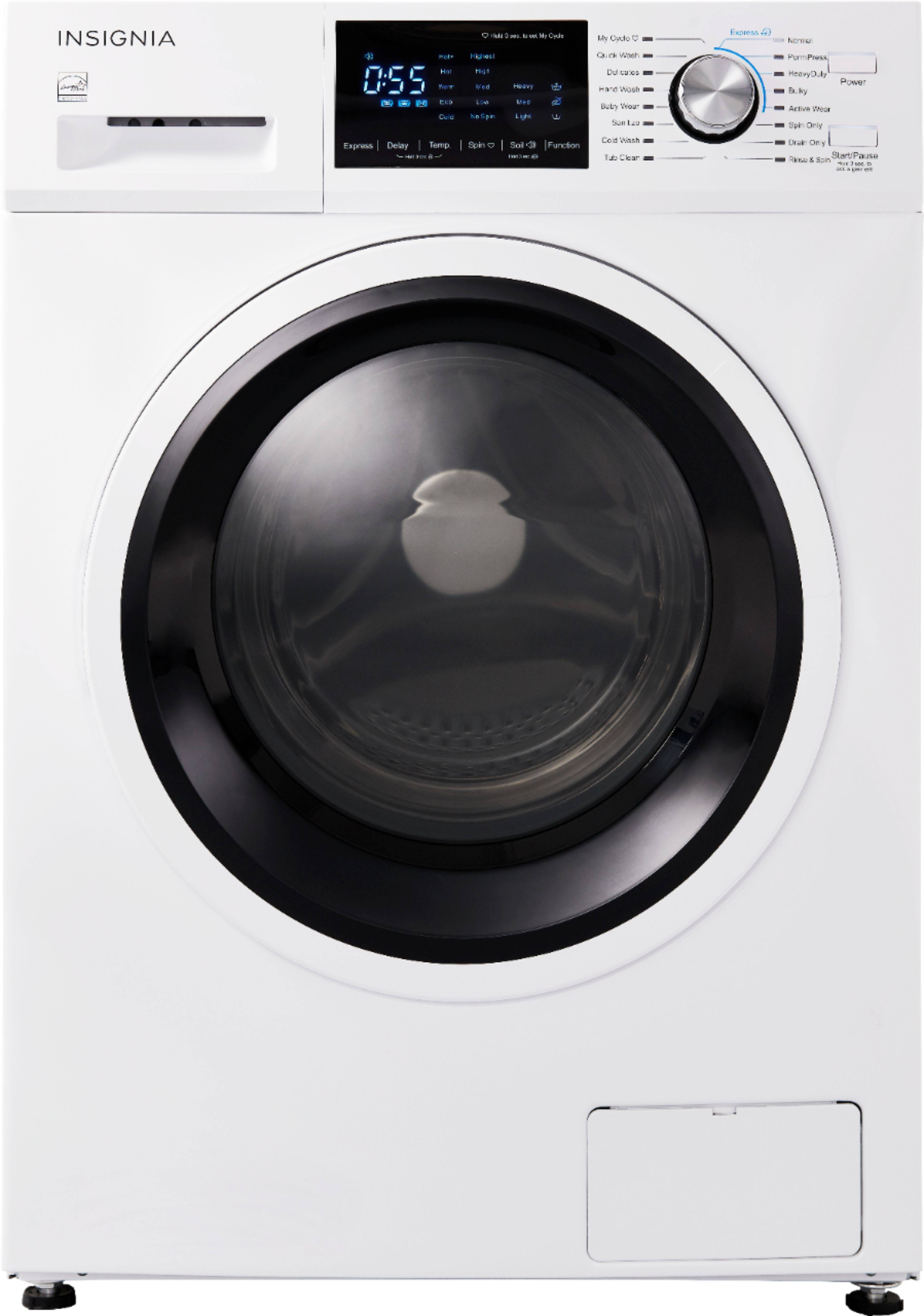 Insignia - 2.7 Cu. ft. High Efficiency Stackable Front Load Washer - White
