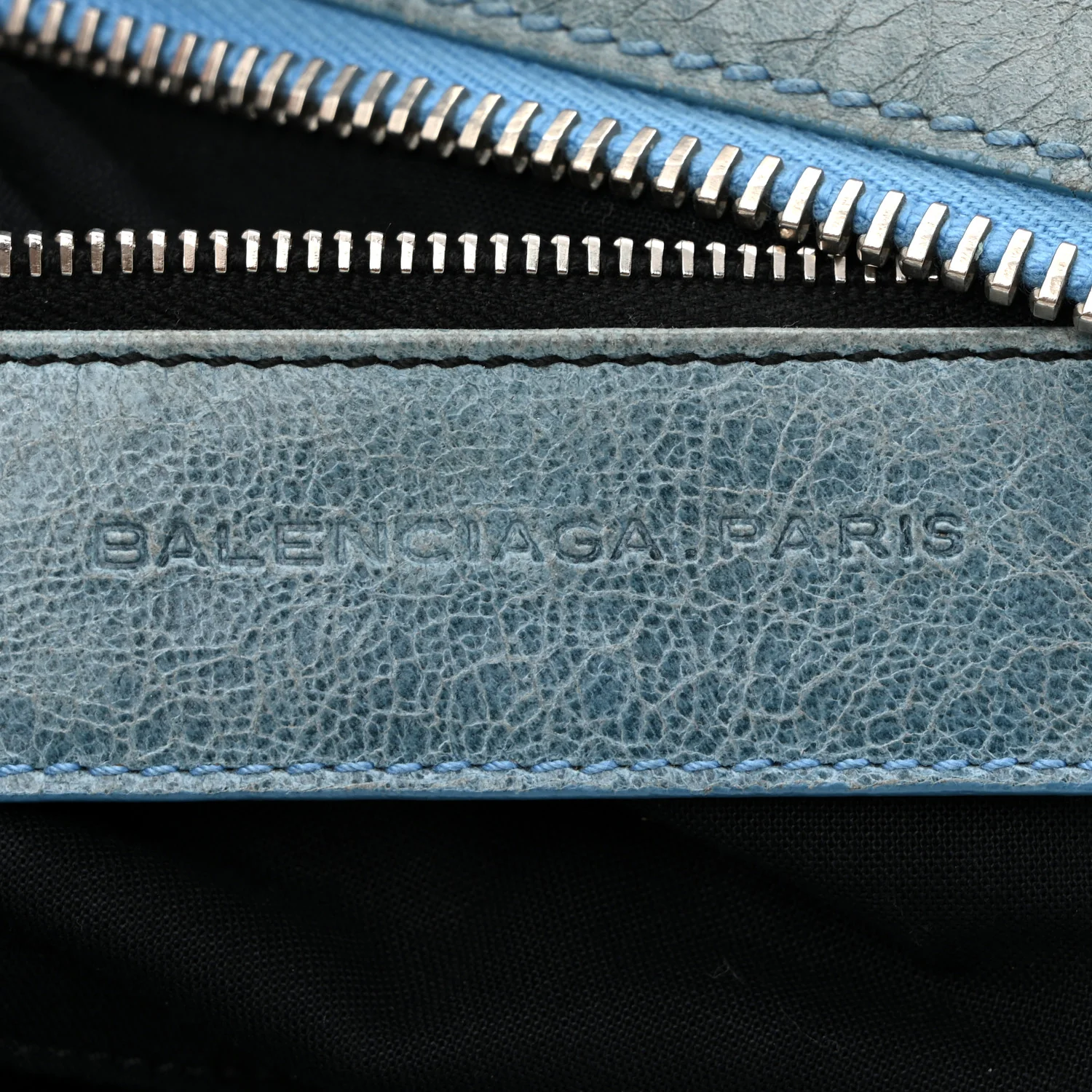 Agneau Giant 21 Silver Hardware Work Bleu Layette