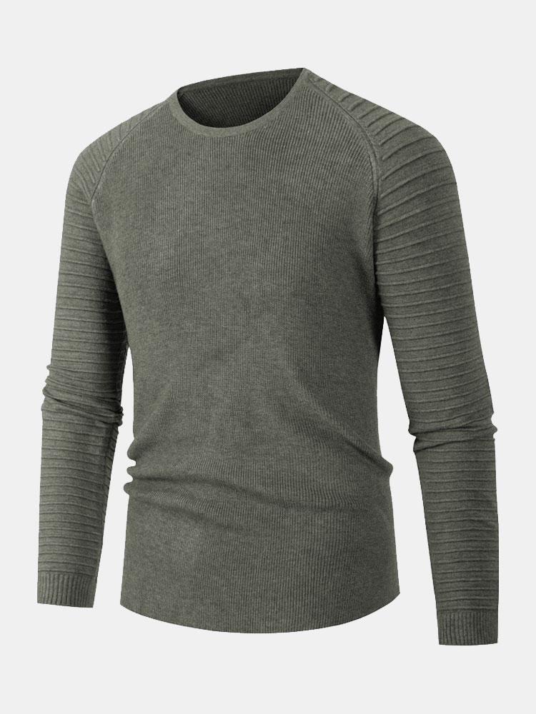 Pull à col rond et manches raglan coupe ajustée