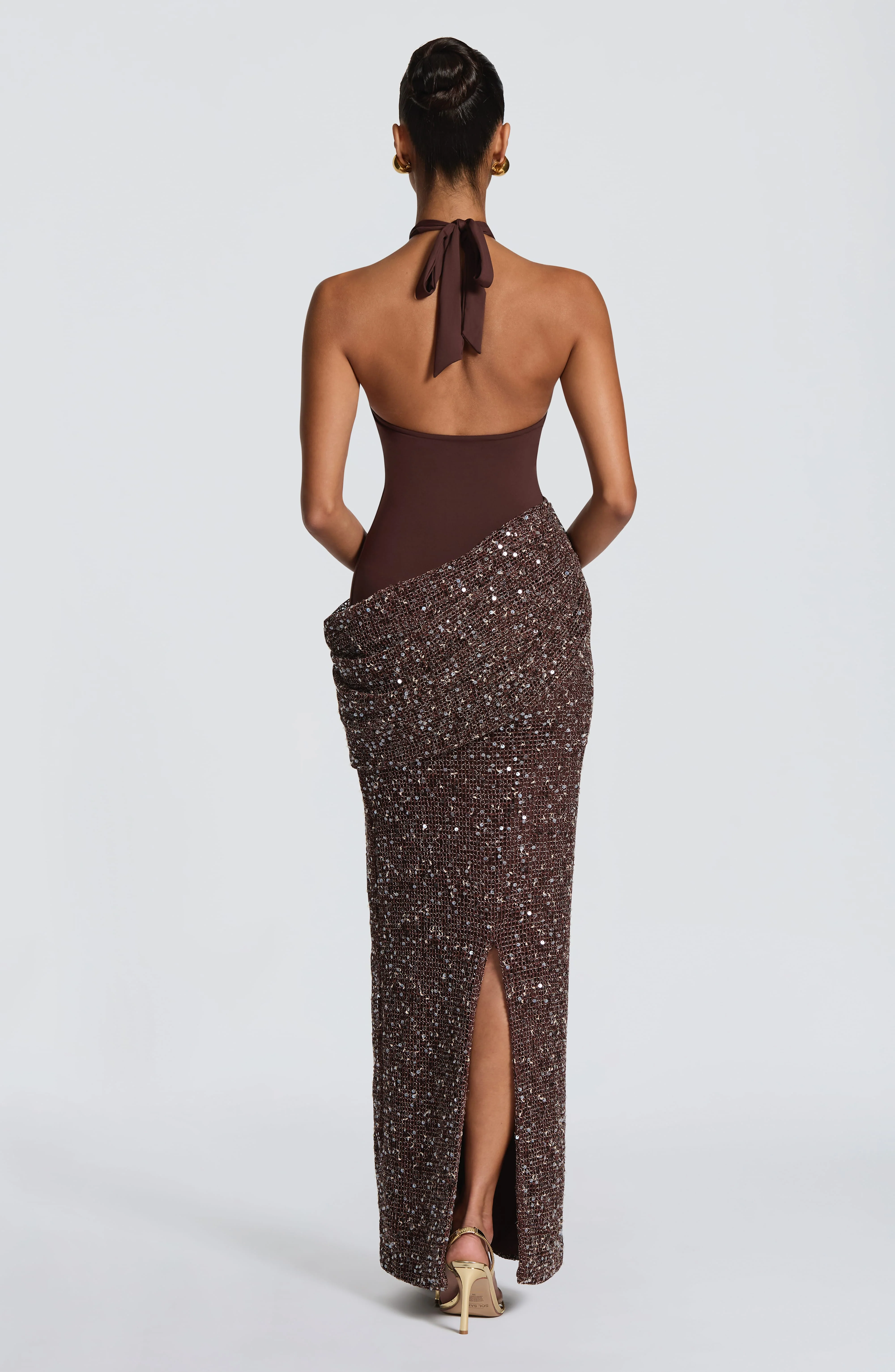 Solea Maxi Dress - Plum Brown