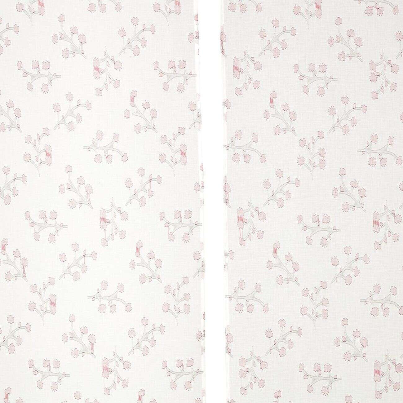 Vitrage blanc à fleurs 60X160cm x2