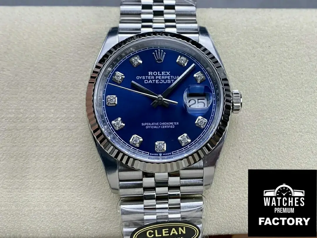 Rolex Datejust M126234-0037 36MM Clean Factory Diamond Blue Dial