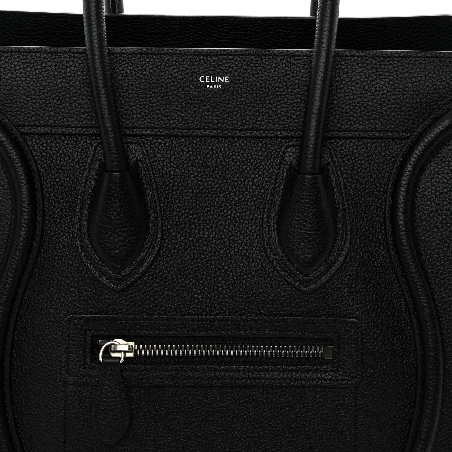 Drummed Calfskin Micro Luggage Black