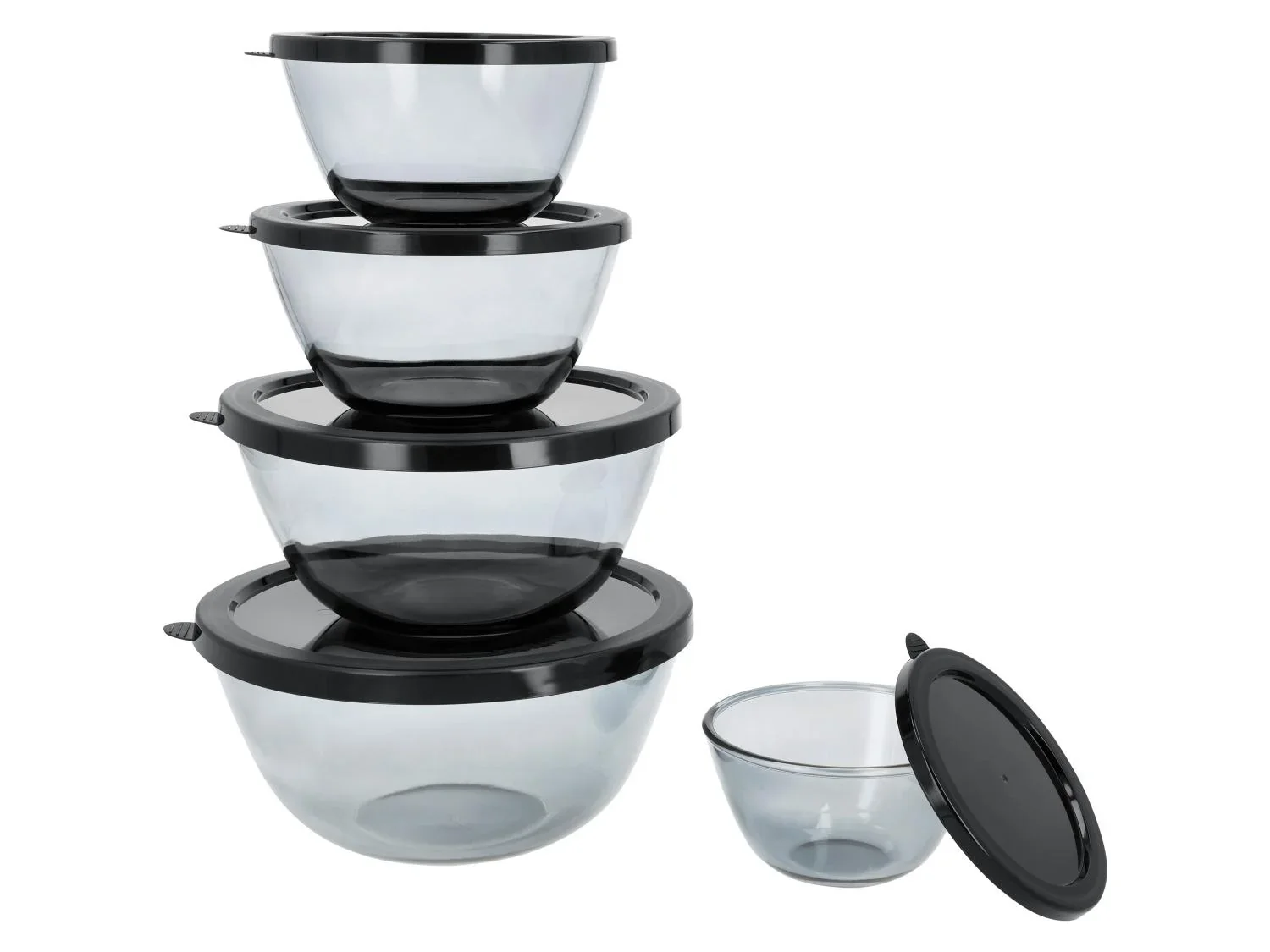 SILVERCREST Set de 5 botes de conservation en verre