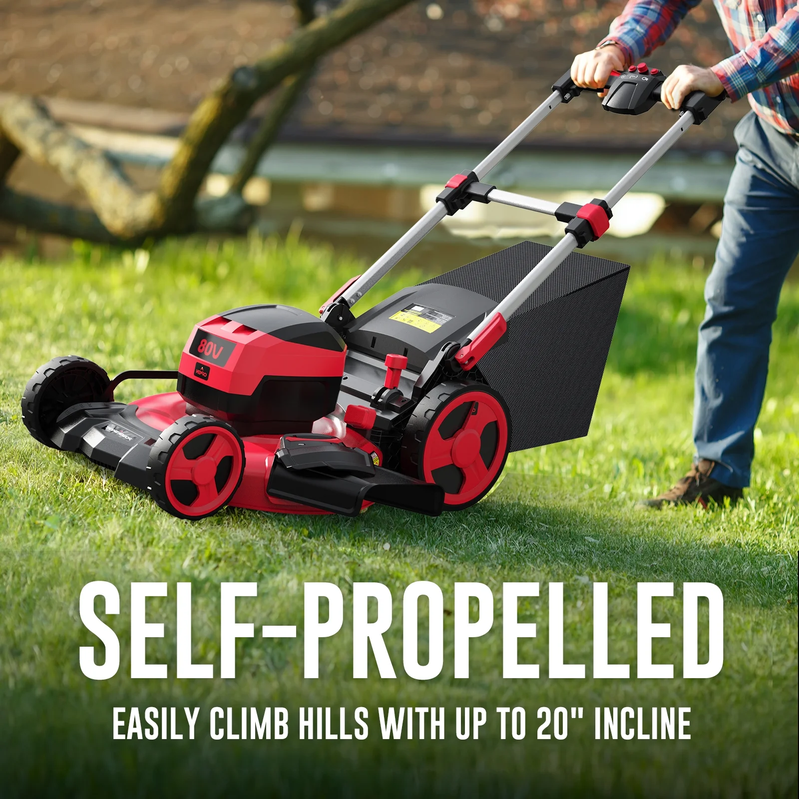 80V 22-inch Self-Propelled Cordless Lawn Mower with 6.0Ah Battery and Charger - Image 3