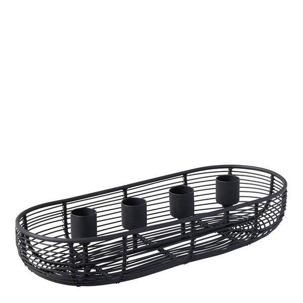 Christmas Chic oval adventstake 29x13 cm svart