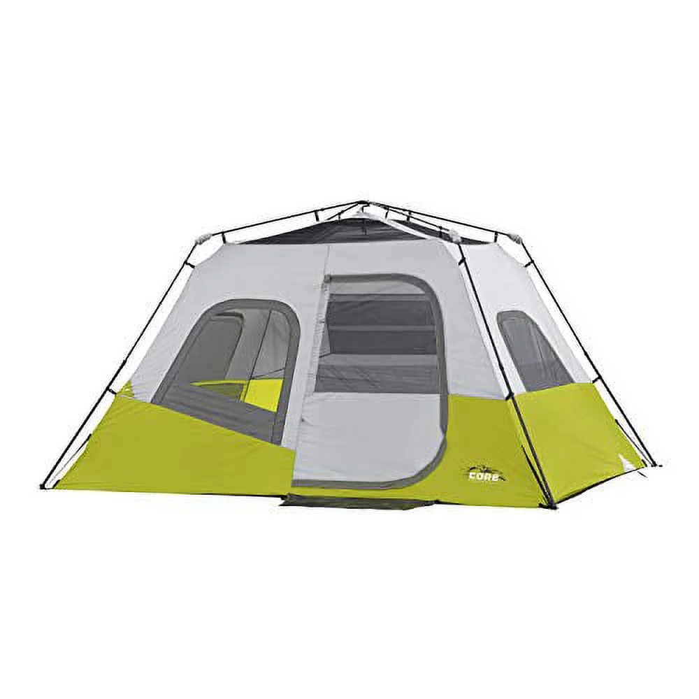 6 Person Instant Cabin Tent with Wall Organizer (Gray) - Image 2