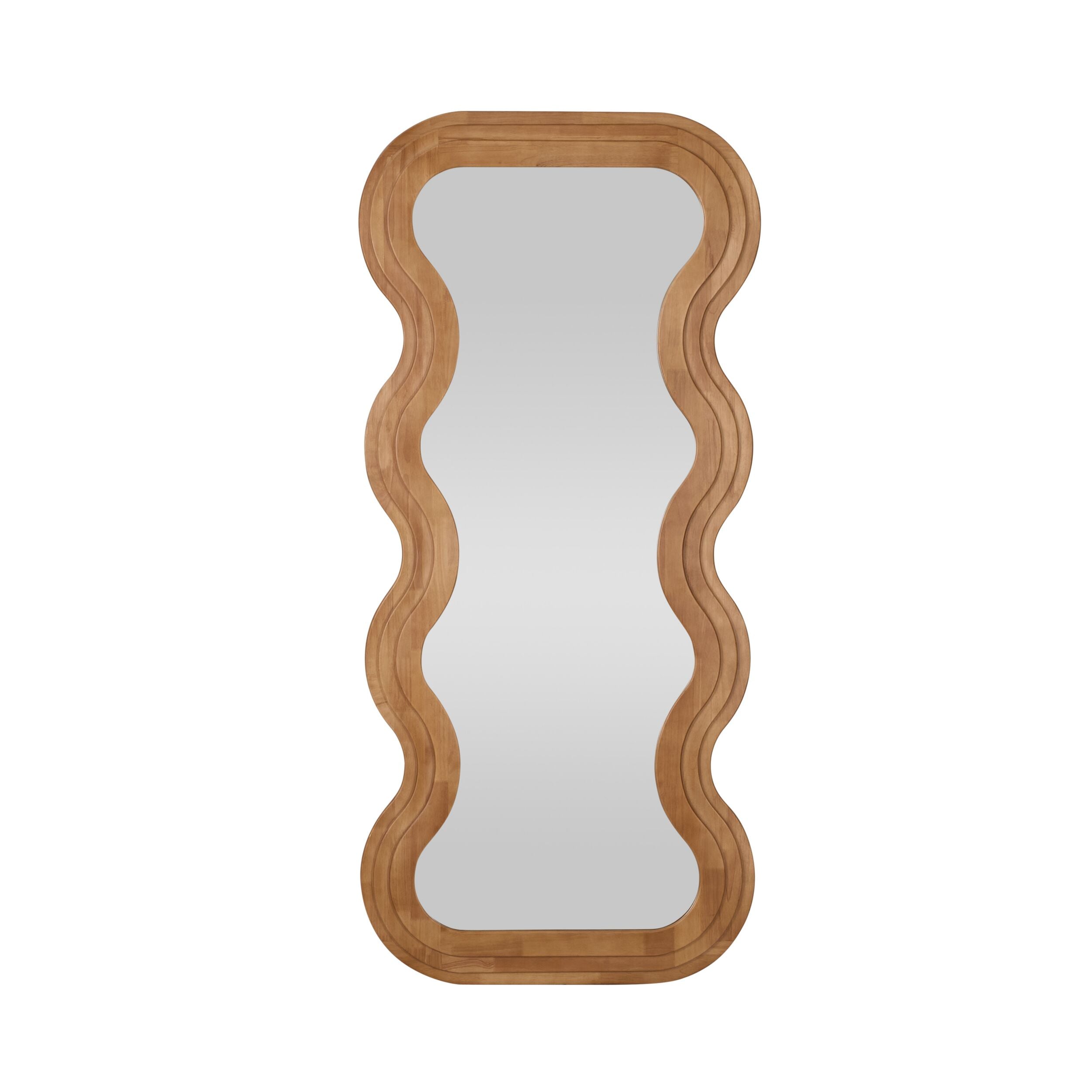 Echoes Scalloped Wooden Floor Mirror 81x182cm
