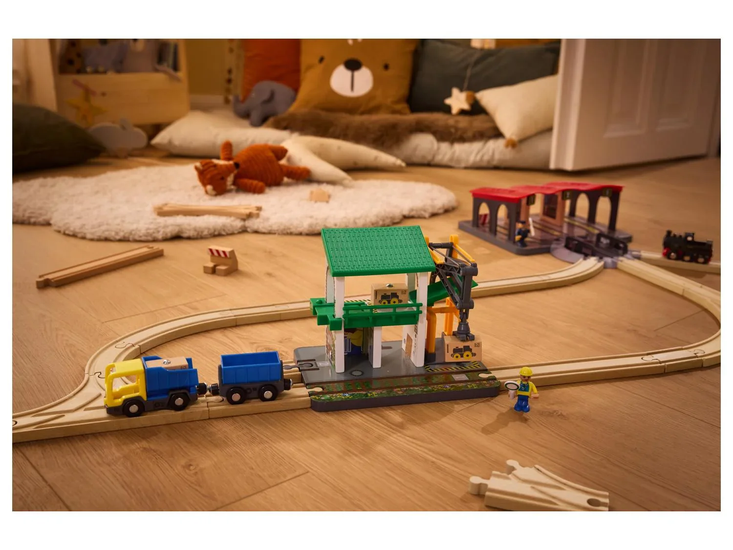 Playtive Set de rails ou d'aiguillages en bois