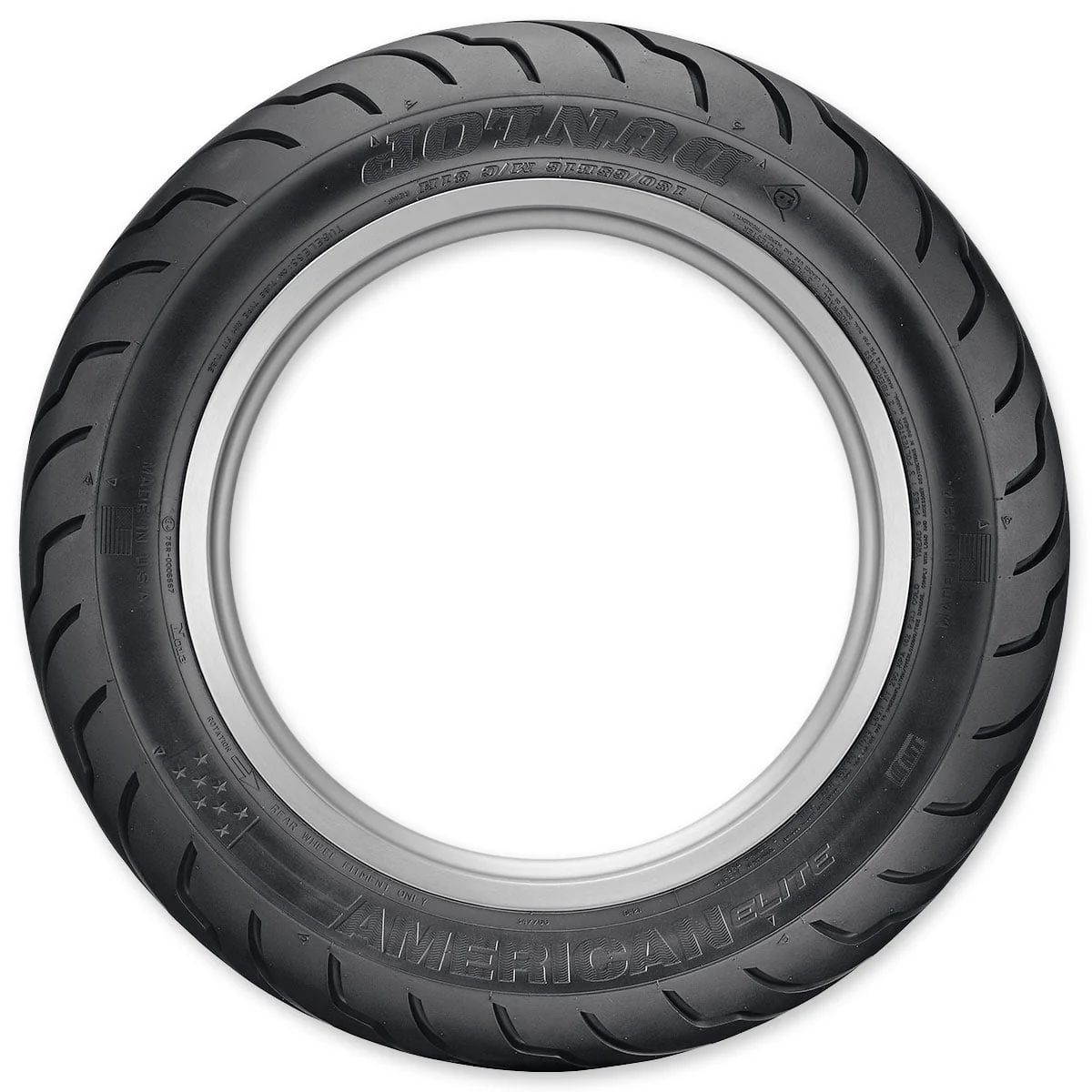American Elite Rear Motorcycle Tire 180/65B-16 (81H) Black Wall - Image 4