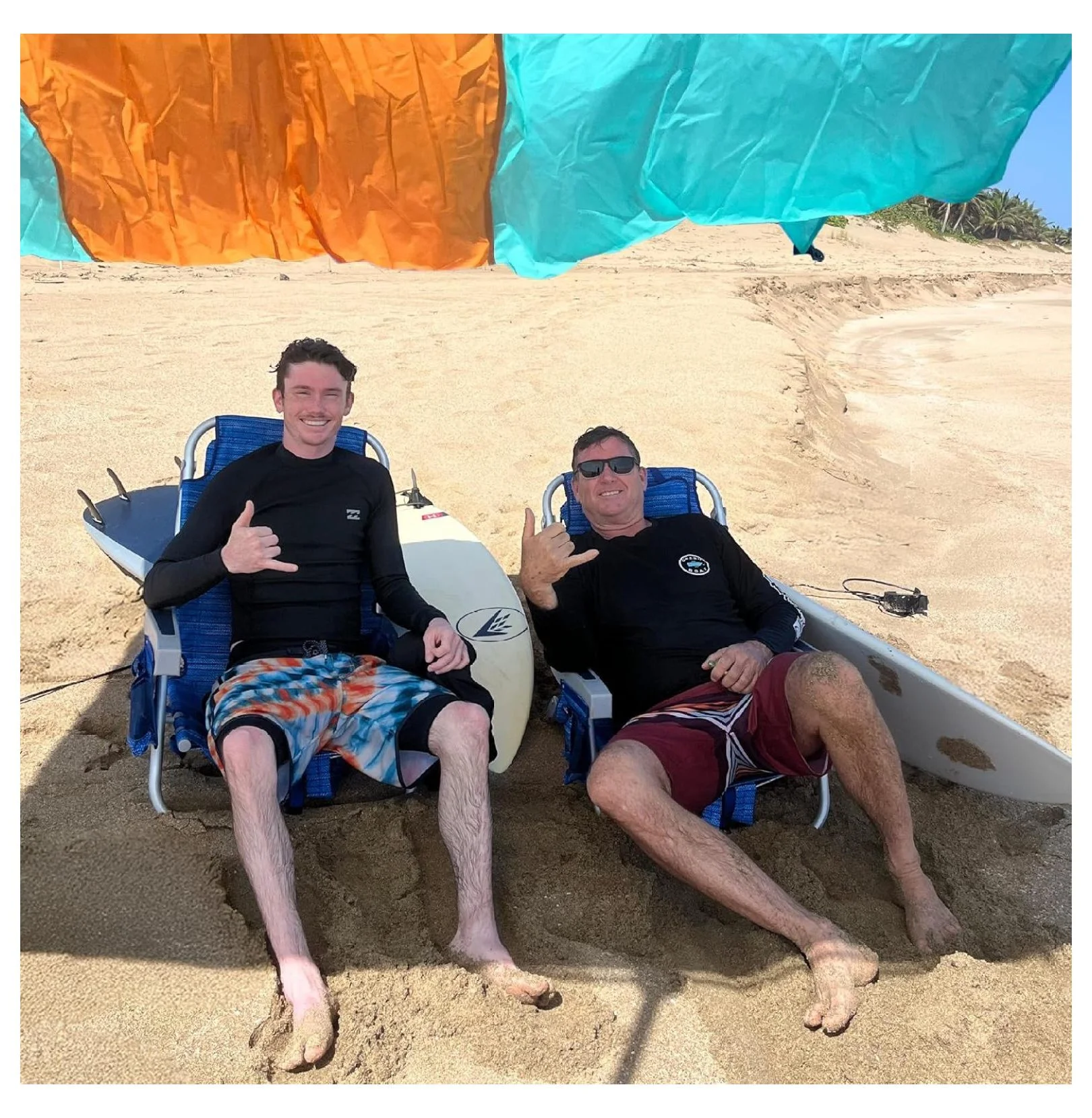 Beach Tent Wind Sun Canopy Portable Easy Set Up UPF 50+ No Assembly Requires 3-30 MPH 1 to 4 People 8 Foot X 8 Foot Fabric Top - Image 6