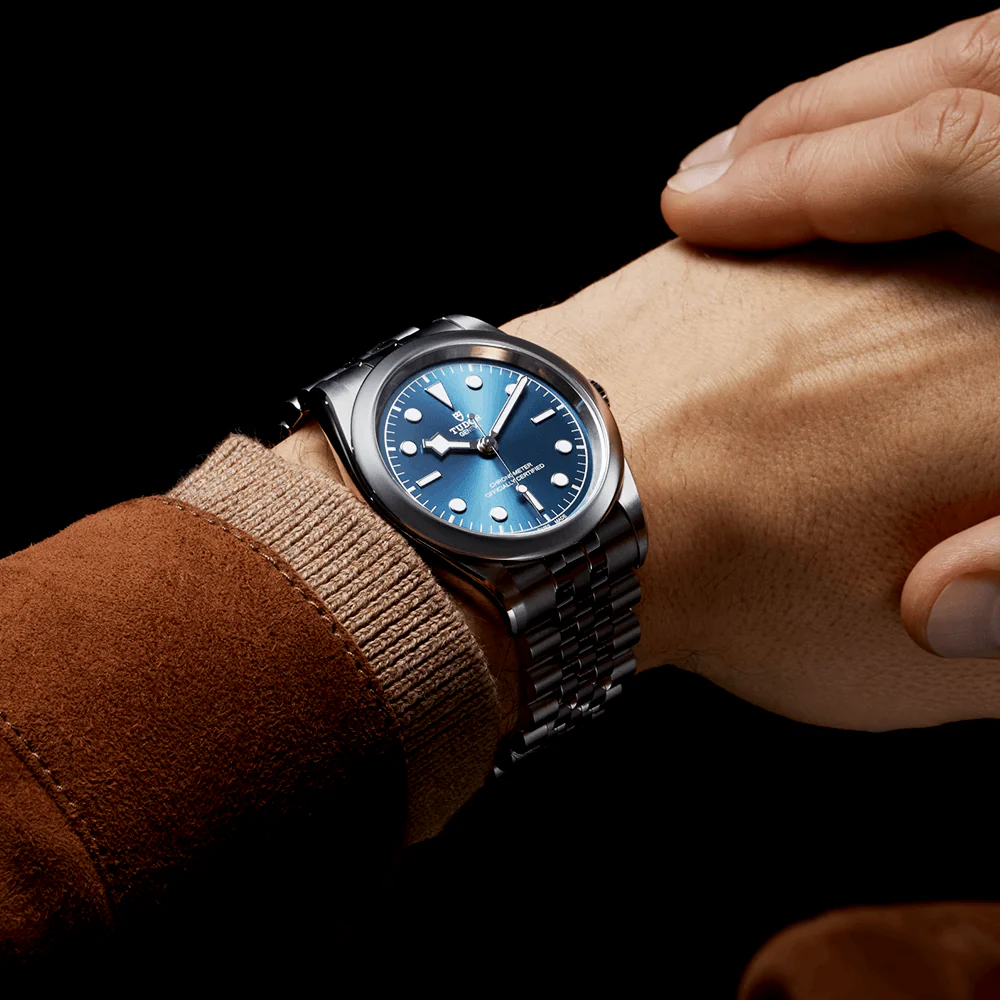 [Super Clone]Black Bay 41mm Blue Dial Men's Five-Link Bracelet Automatic Watch