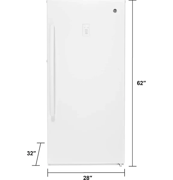 Congélateur vertical GE 14,1 pi³ blanc sans givre FUF14DLRWW
