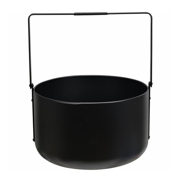 Emil vedkurv metall 40x38,5x47 cm matt svart