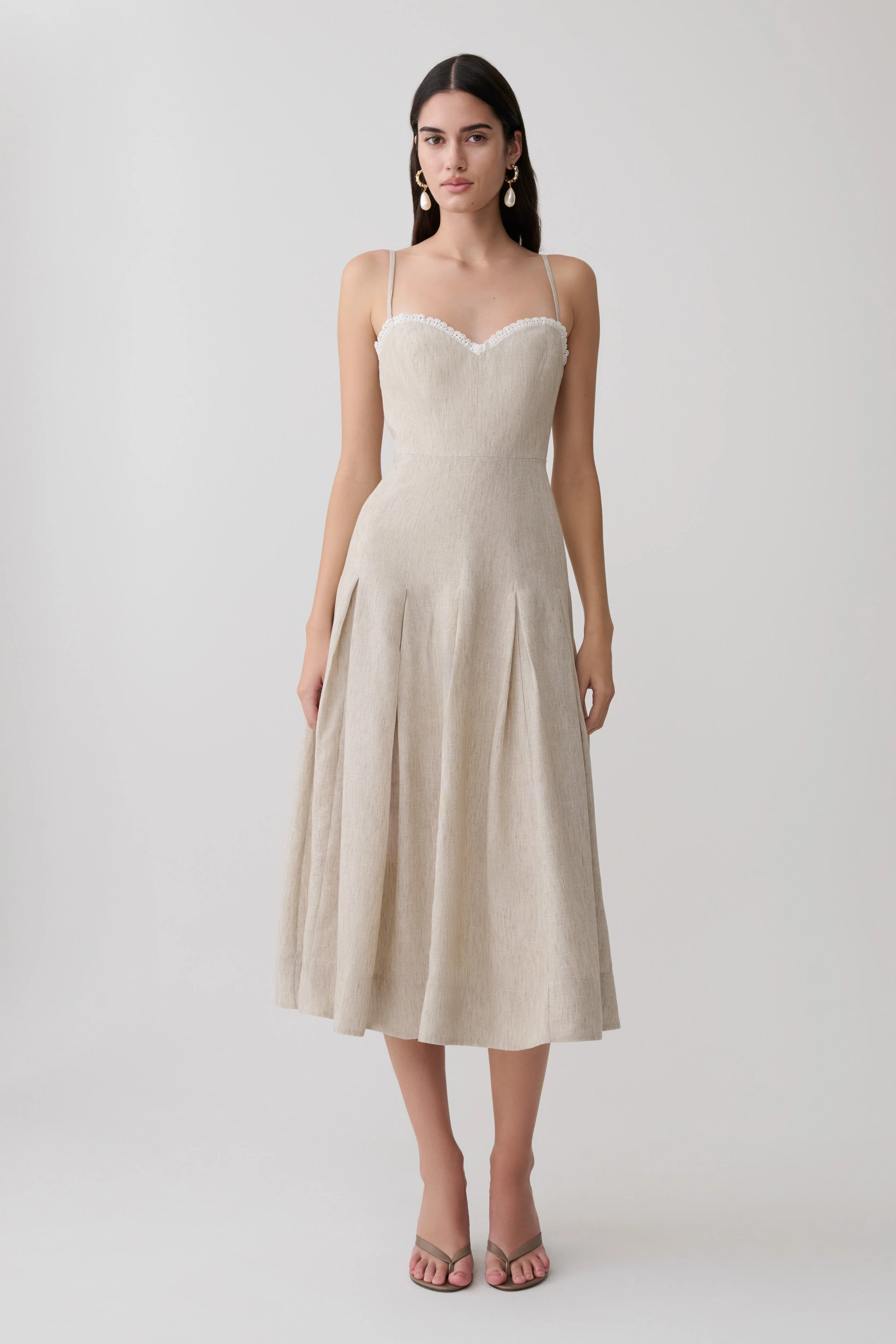 Taylor Midi Dress - Natural