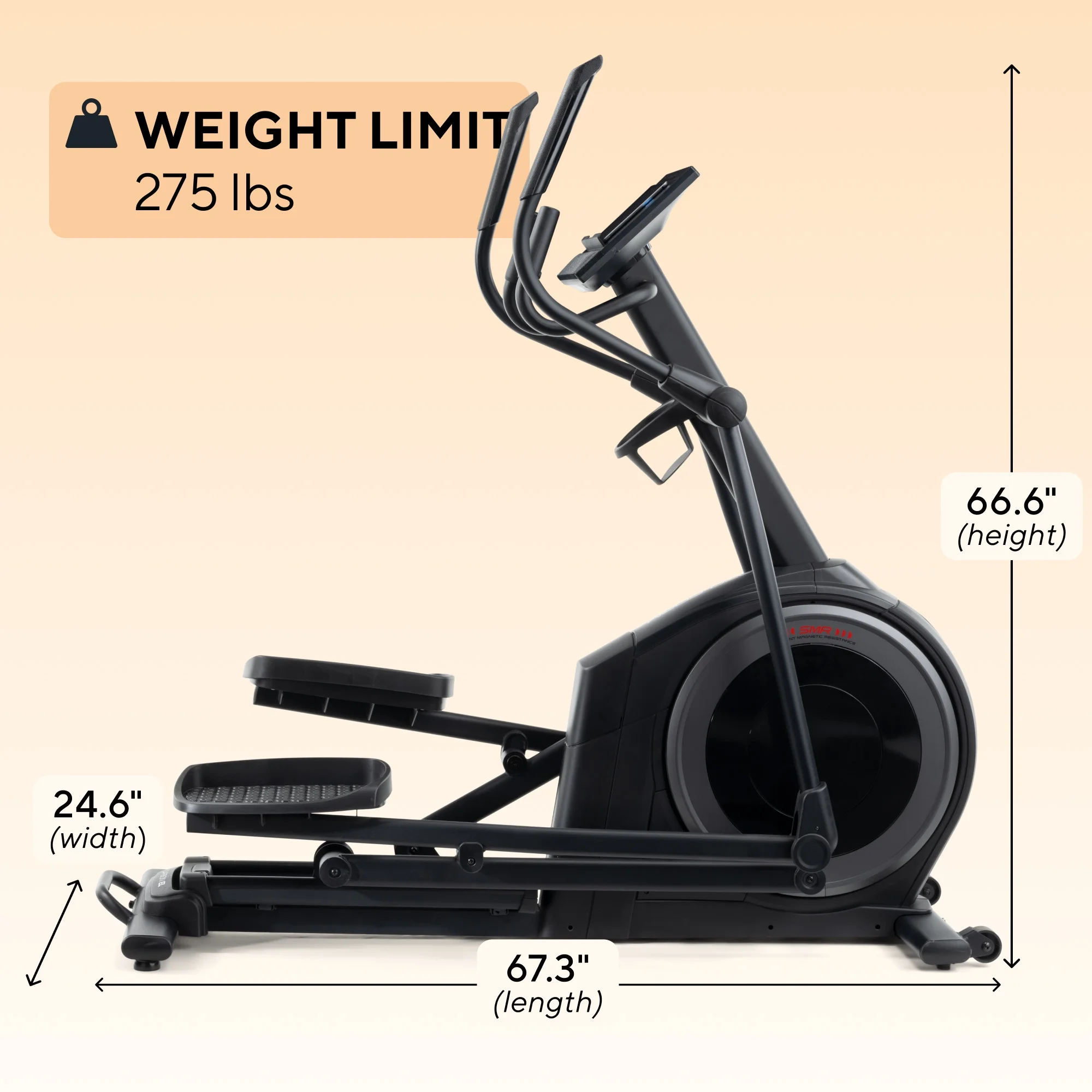 Carbon EL Elliptical with 18 Levels of Resistance for Effective Low-Impact Workouts - Image 3