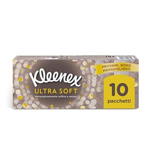 Kleenex Ultra Soft & Strong Facial Tissues, Pocket Pack, 9 ct, 10 Pack