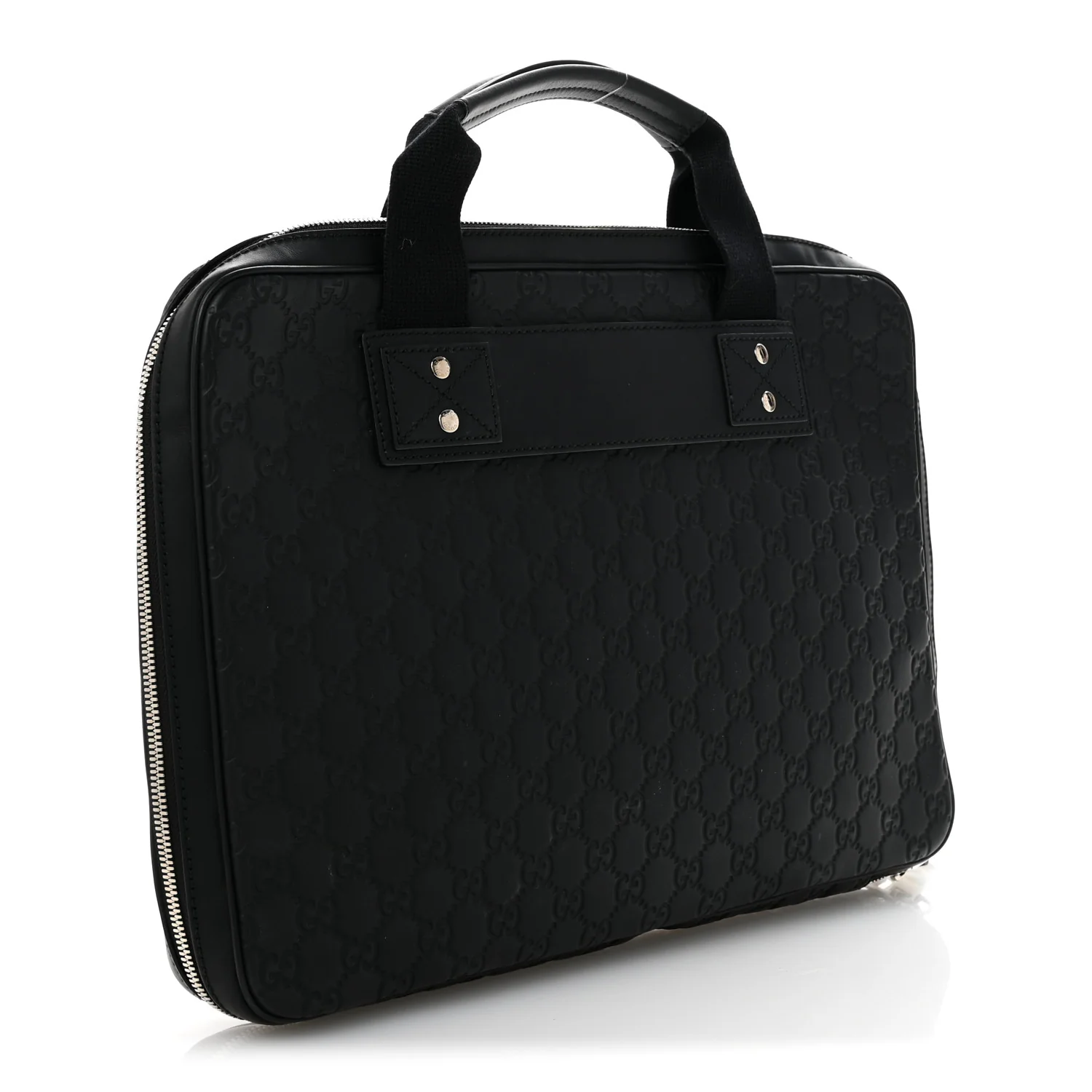 Rubber Guccissima Laptop Briefcase Black
