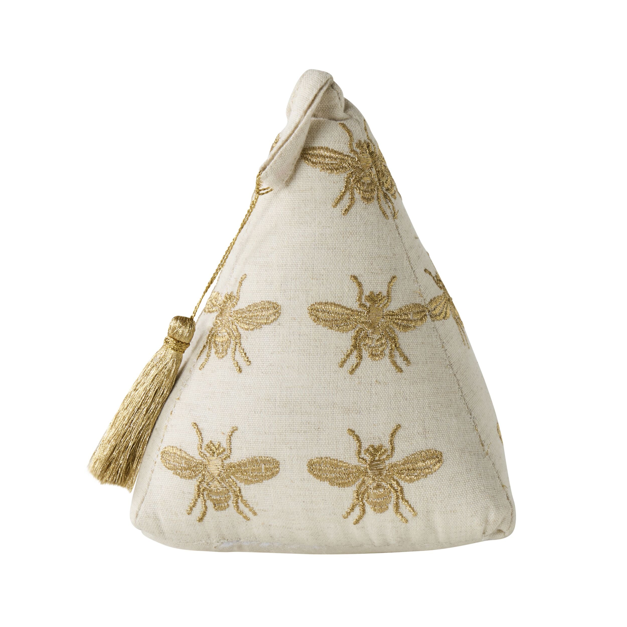 Golden Queen Bee Embroidered Door Stop