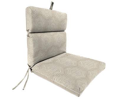 Jordan Manufacturing - Gallan Taupe Stripe & Chet Reversible Outdoor Chair Cushion