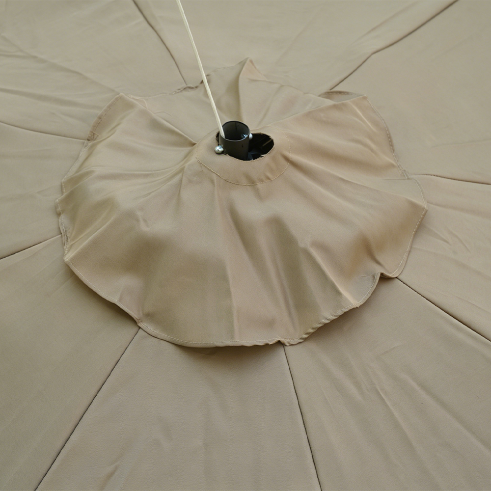 3M Modern Iron 8 Ribs Cantilever Parasol Foldable Manual Tilting Waterproof Sun Rain Cover Outdoor Park Patio Umbrella