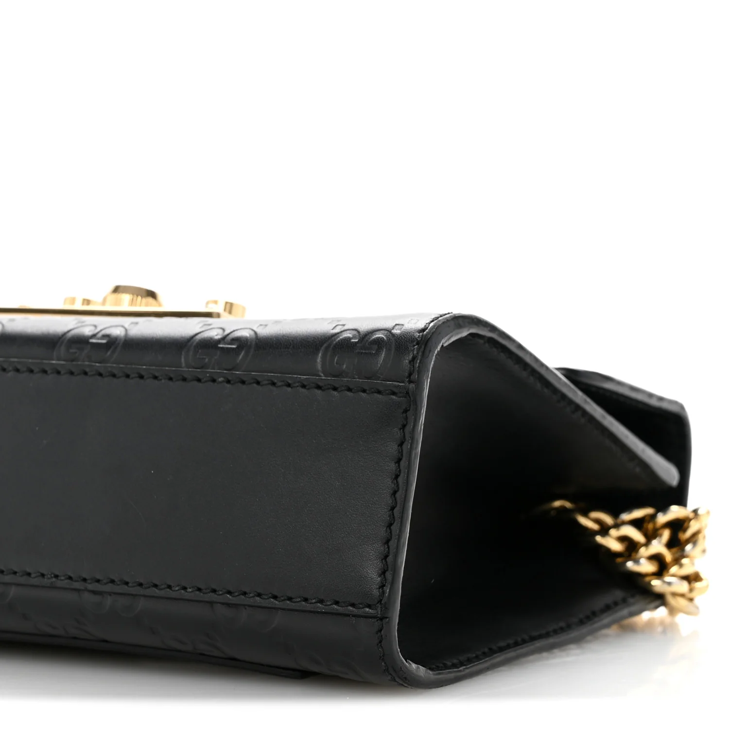 Guccissima Small Padlock Shoulder Bag Black