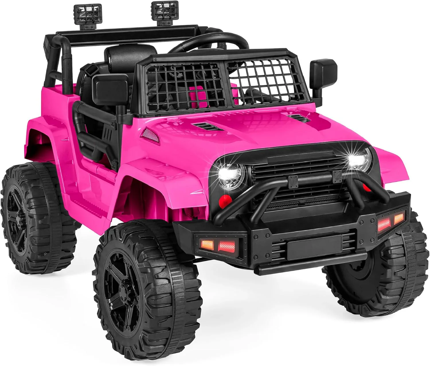 Camion électrique pour enfants Best Choice Products 12V avec suspension à ressorts et lumières LED