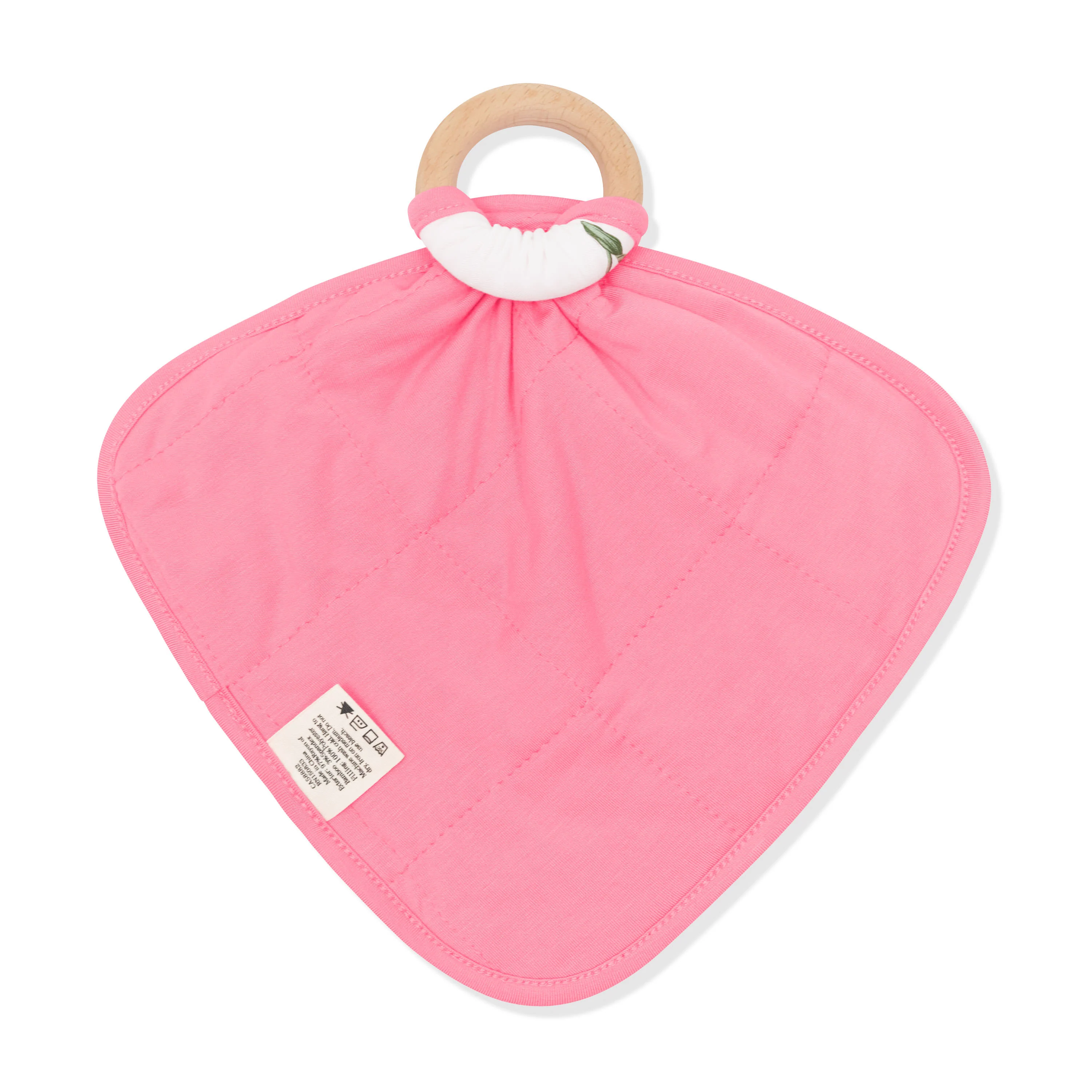 Lovey in Tulip with Removable Wooden Teething Ring