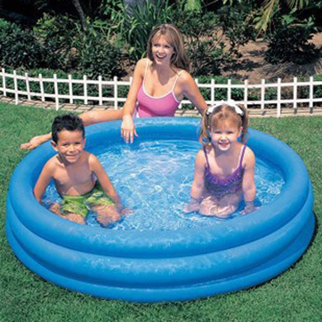 intex crystal blue pool 66" x 16" or 1.68m x 40cm for kids age 3+ 58446ep