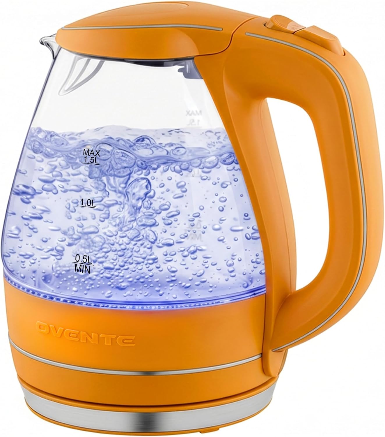 OVENTE 1.5L Glass Electric Kettle Water Boiler, Green KG83G