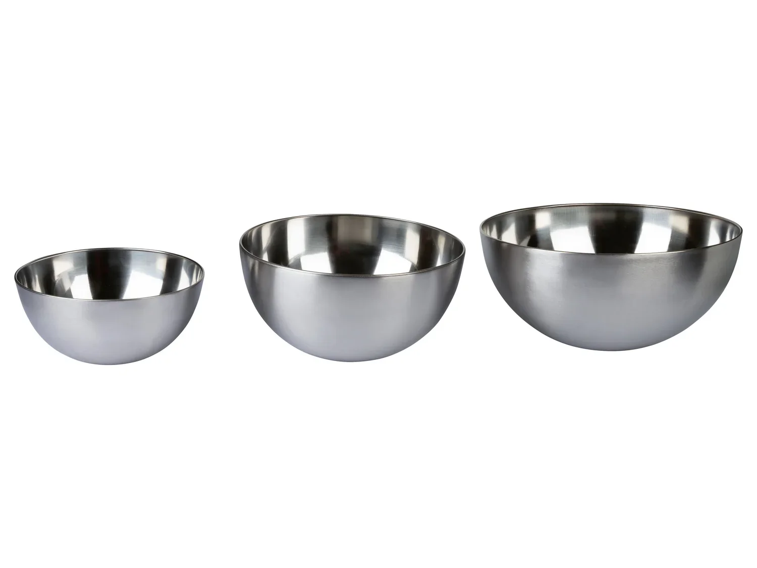 LIVARNO home Set de 3 saladiers en acier inoxydable