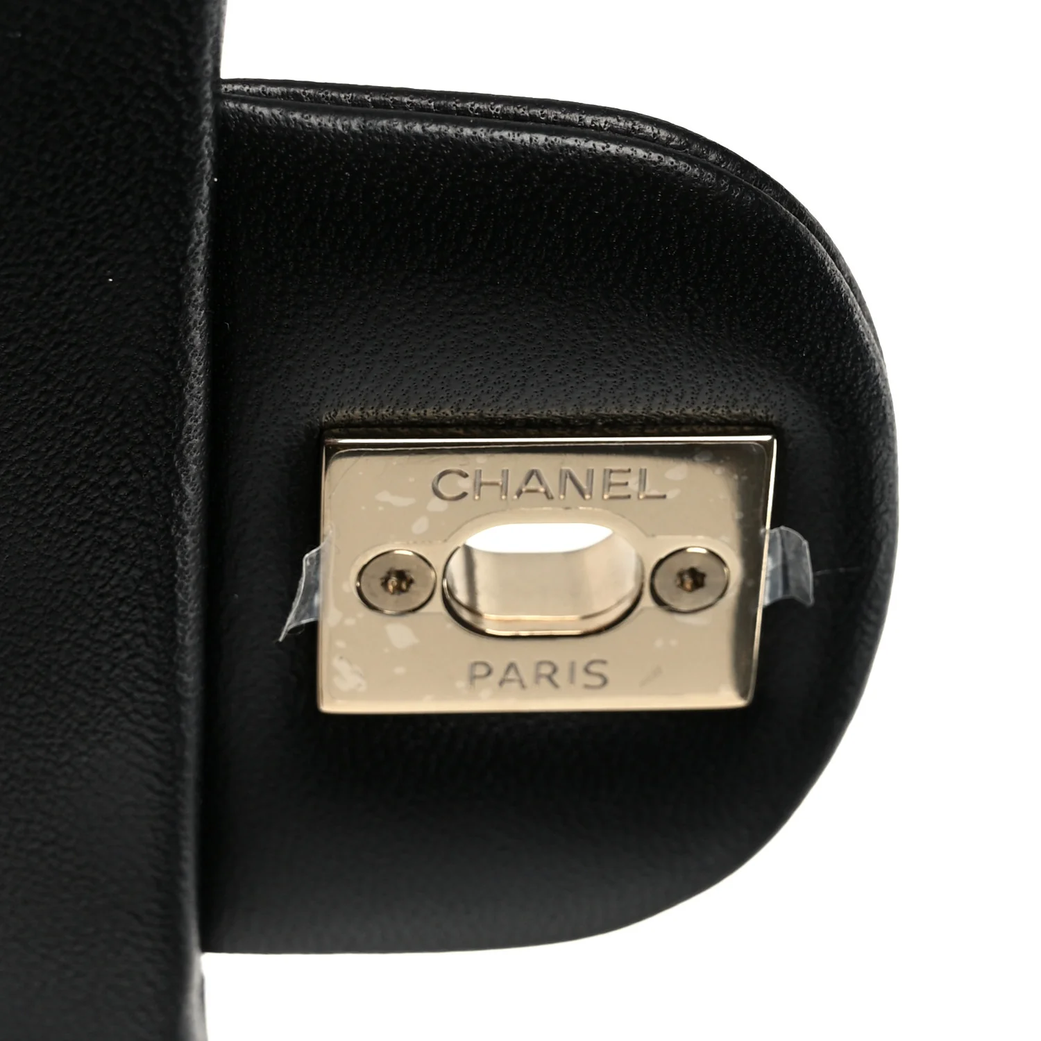 Lambskin Quilted Mini Square Flap Black