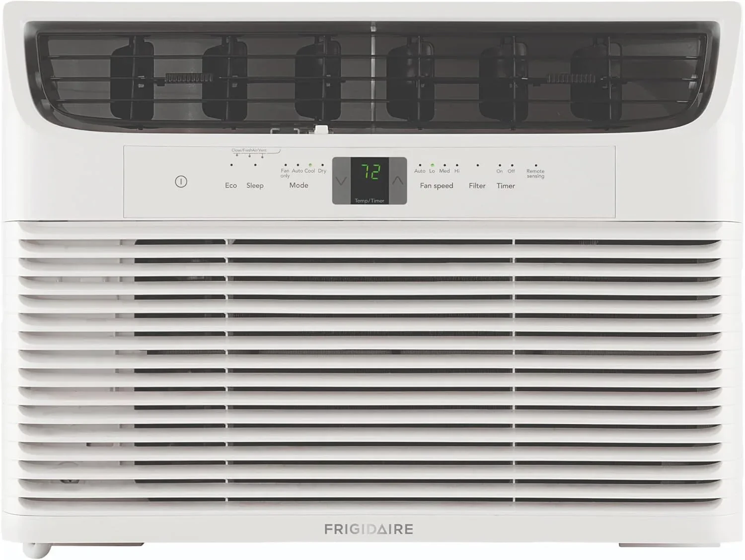 Climatiseur de fenêtre Frigidaire 5 000 BTU avec télécommande. Refroidit jusqu'à 150 pi². Fonctionnement silencieux.