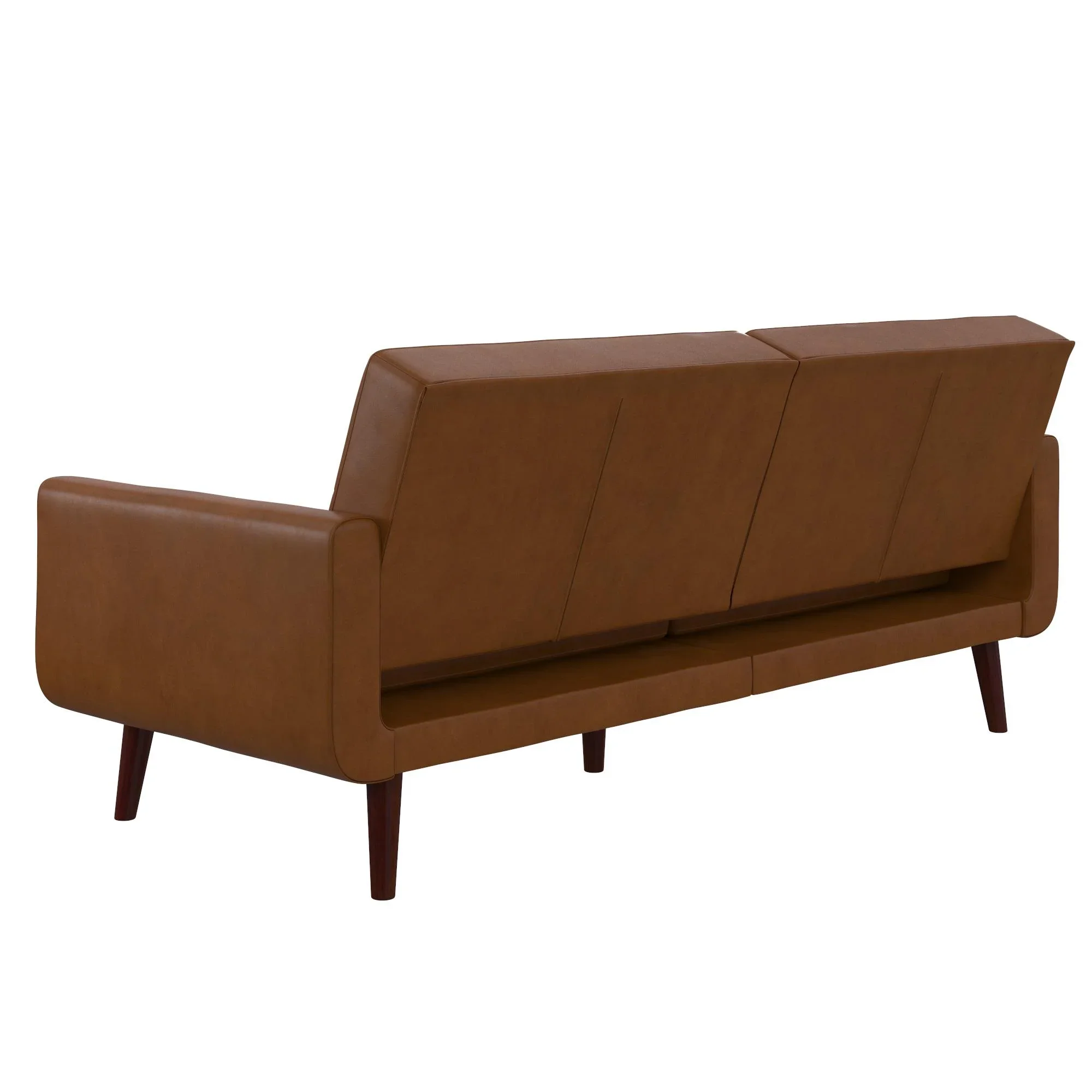 Better Homes & Gardens Nola Modern Futon, Camel Faux Leather