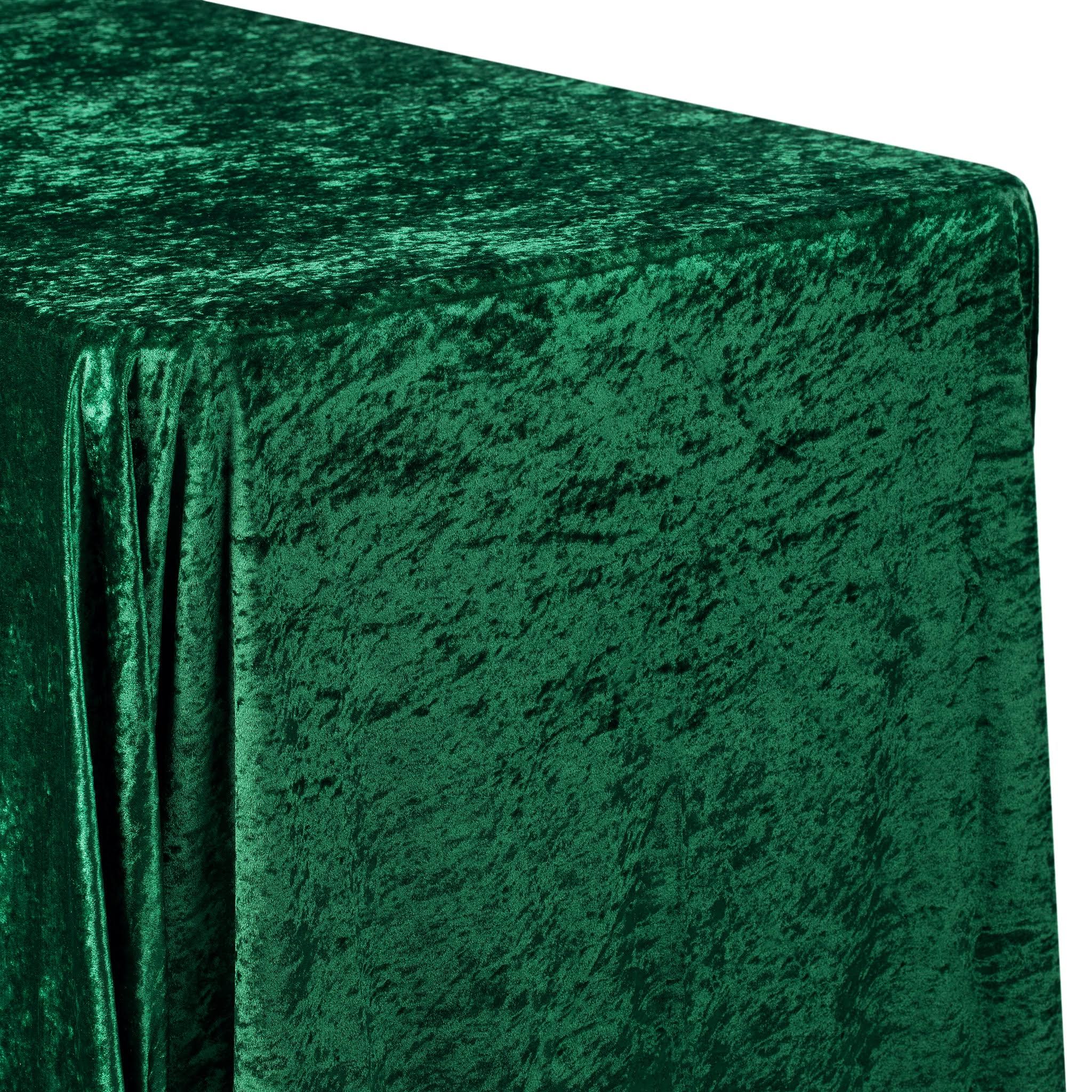 Emerald Green Velvet Rectangular Tablecloth Size: 90 x 156 in | Wedding | Event | Wholesale by CV Linens
