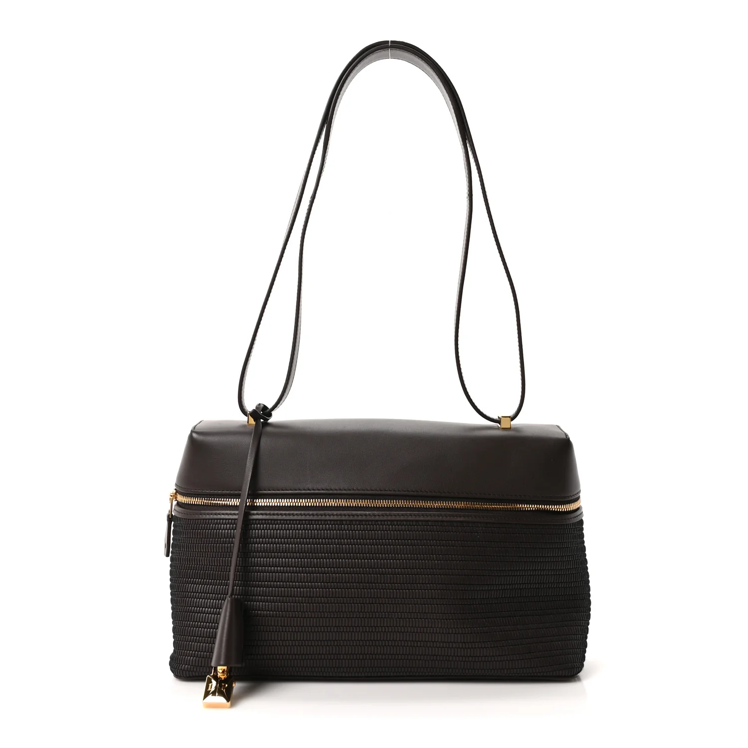 Ox Calfskin Woven Extra Bag L27  Colour Pecora Nera