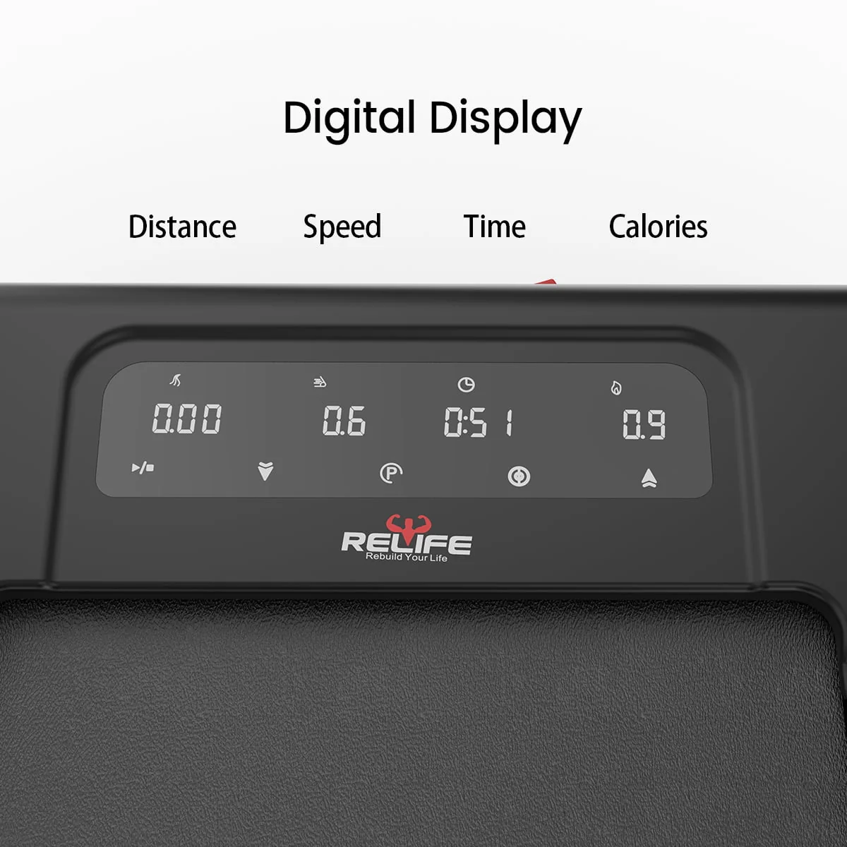 Relife Sports 2 in 1 Under Desk Treadmill with Incline Portable Walking Pad ,0 5 4mph, Black Image 7
