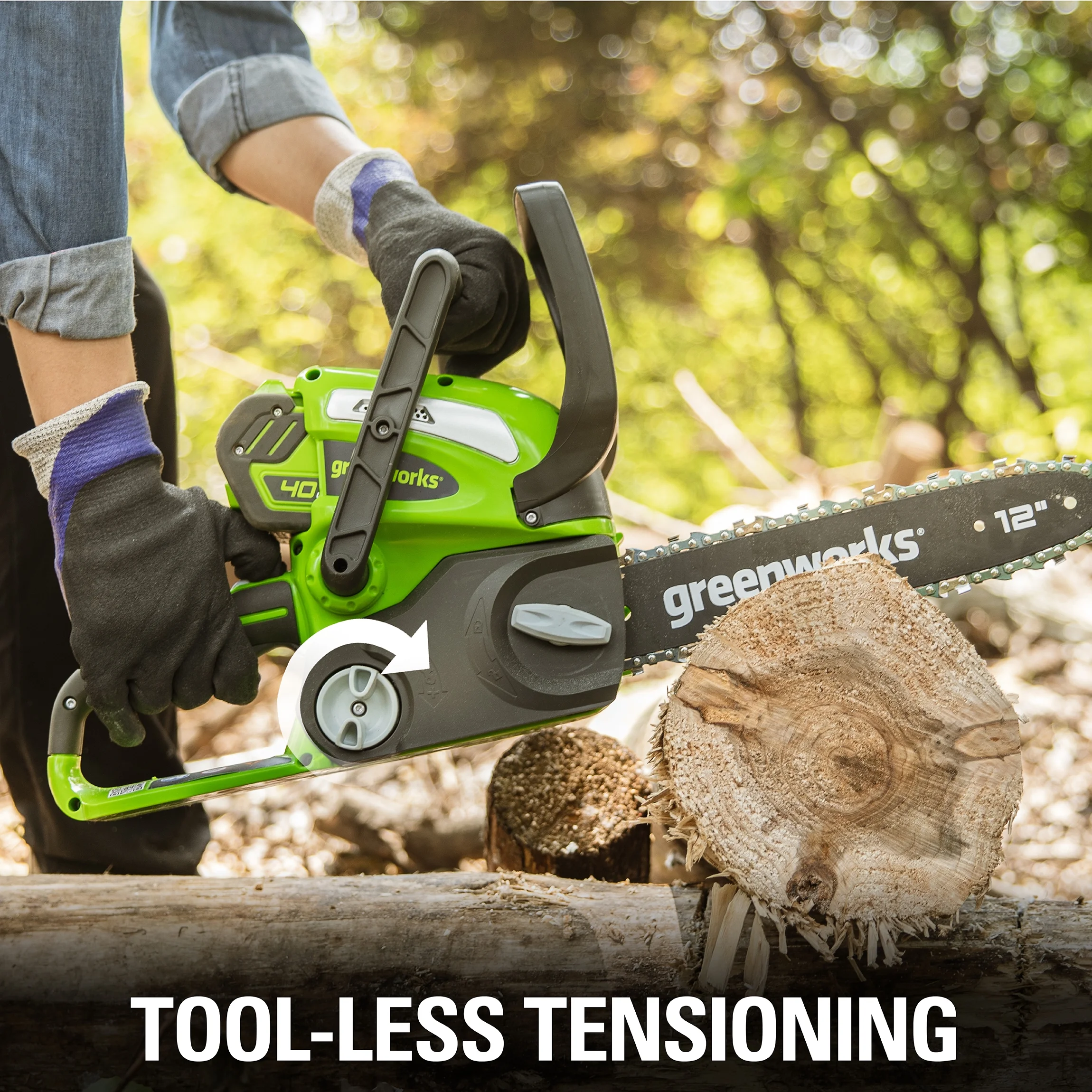 40V 12" Cordless Chainsaw with 2.0 Ah Battery Charger, 20262 - Image 10