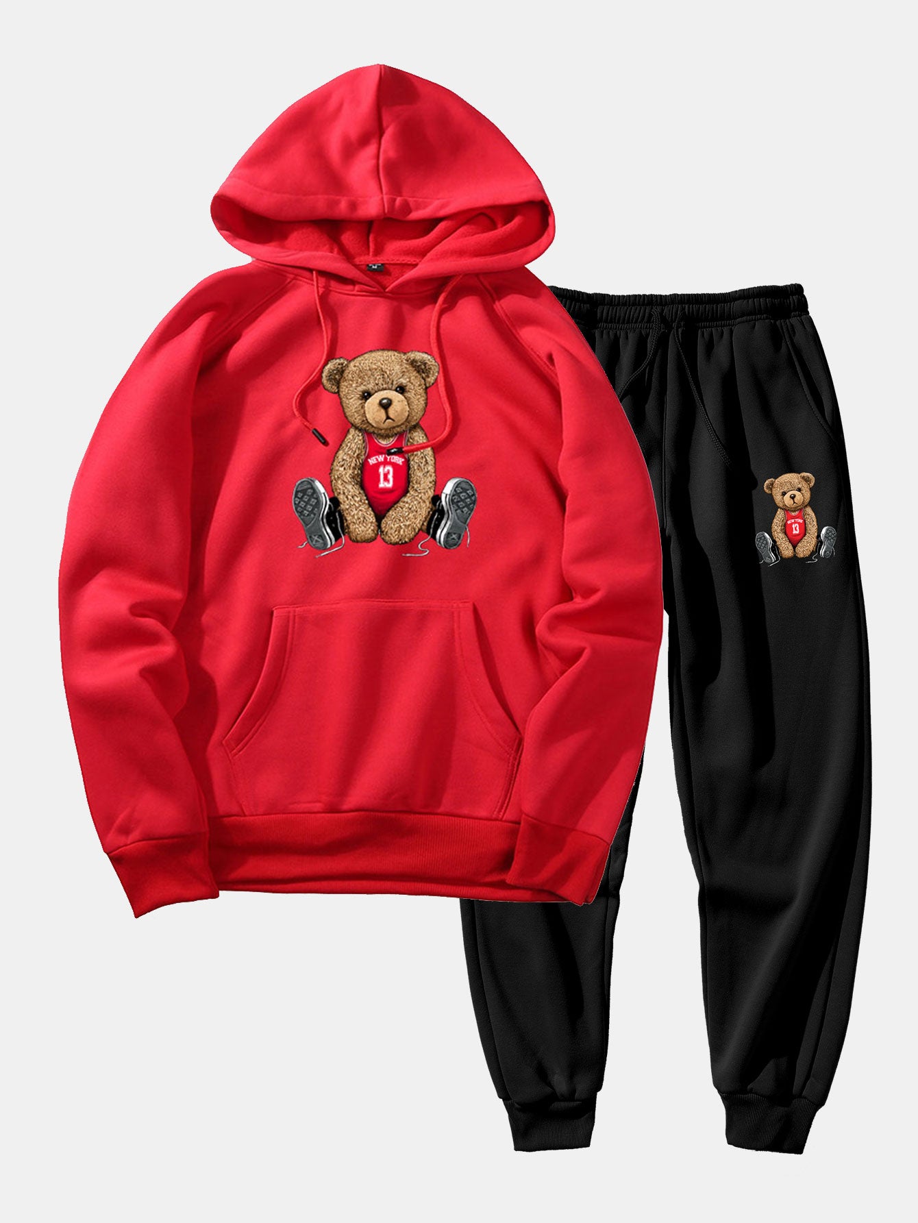 Sweat à capuche et pantalon de jogging imprimé ours de New York