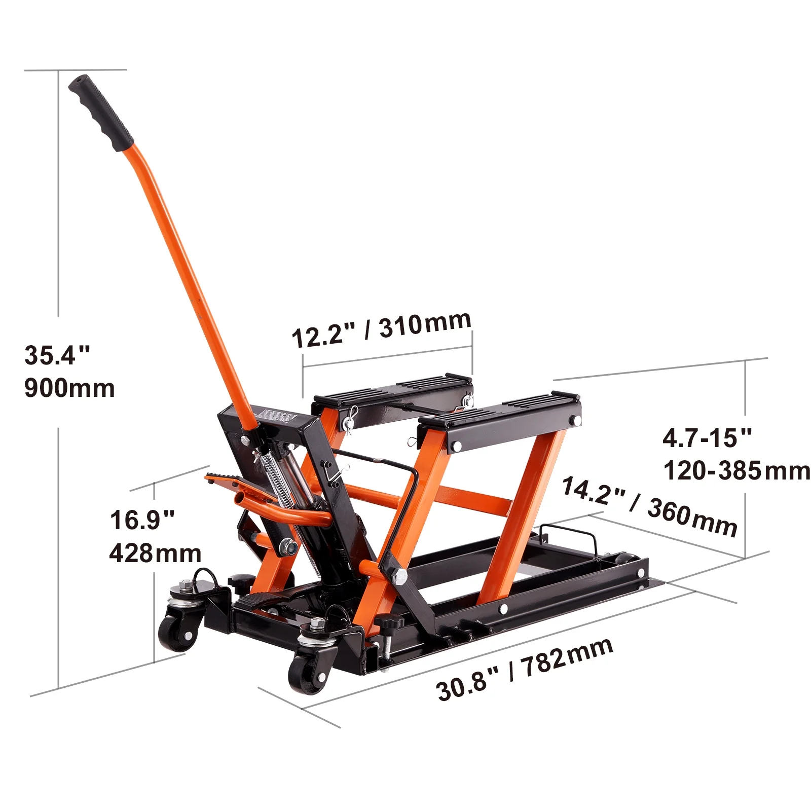 1500 LB Hydraulic Motorcycle ATV Lift Jack Hydraulic Pump Hoist Jack ATV Dirt Bike Stand - Image 8
