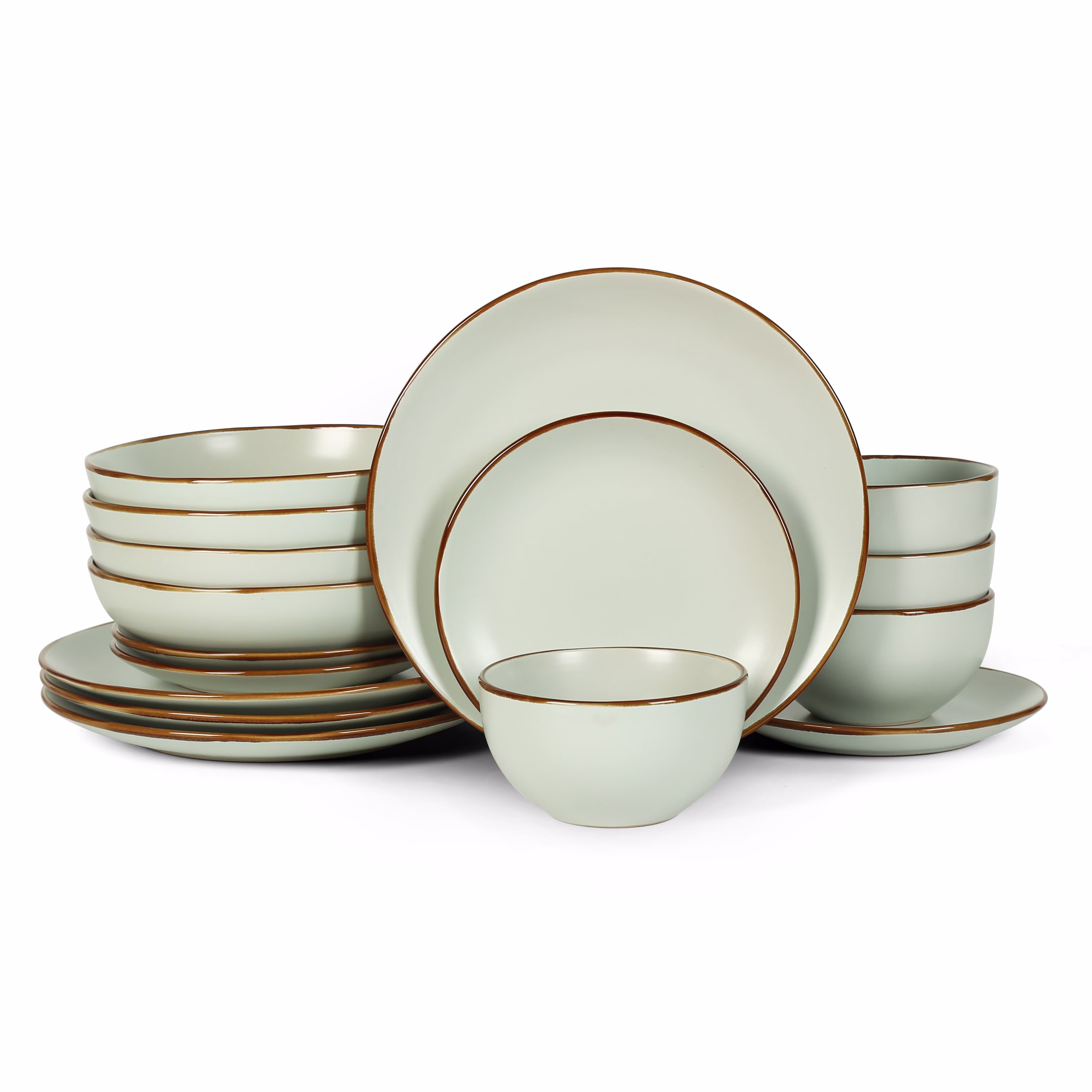 Brasa Stoneware Collection Dinnerware Set, 32 Piece Service for 8, Blue(Blue/32) Image 10