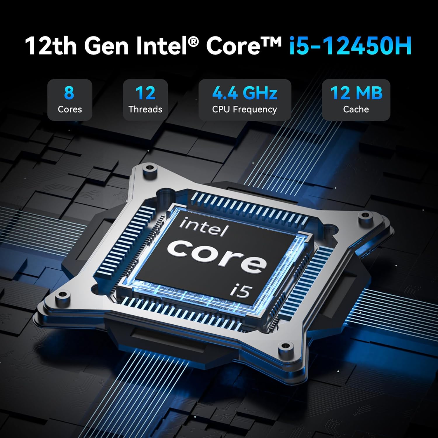 GEEKOM Mini PC[Business Cost-Saving Star] IT12(3-Year Coverage) with 12th Gen Intel i5-12450H Mini Computers 16 RAM/512GB SSD(Not LPDDR) Windows 11 Pro Desktop PC (Low-Power) Dual USB 4/8K(UHS-II)
